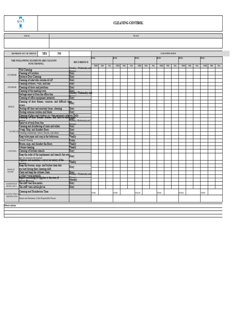 Cleaning Control | PDF | Bathroom | Home