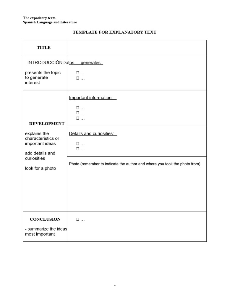 Expository Texts in Spanish Literature | PDF | Linguistics | Grammar