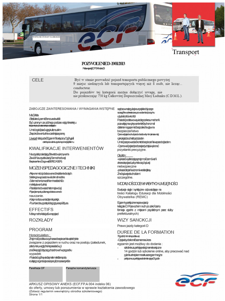 Karta ECF T041 Pozwolenie D | PDF