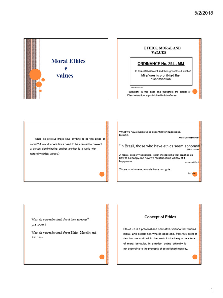 Ethics, Morality, and Values Explained | PDF | Value (Ethics) | Morality