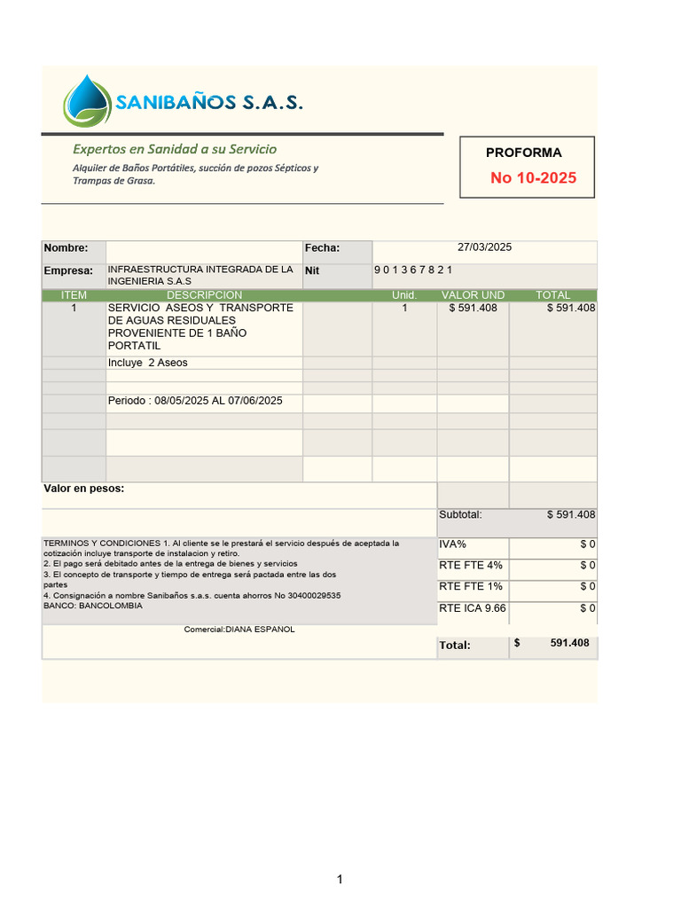 Proforma 10F | PDF