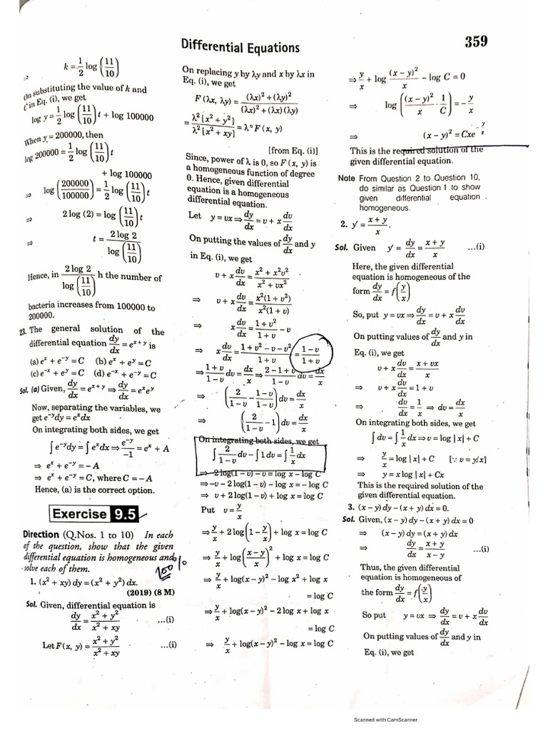 Chapter 9 Exercise 9.4 and 5 12th Maths - 1 | PDF