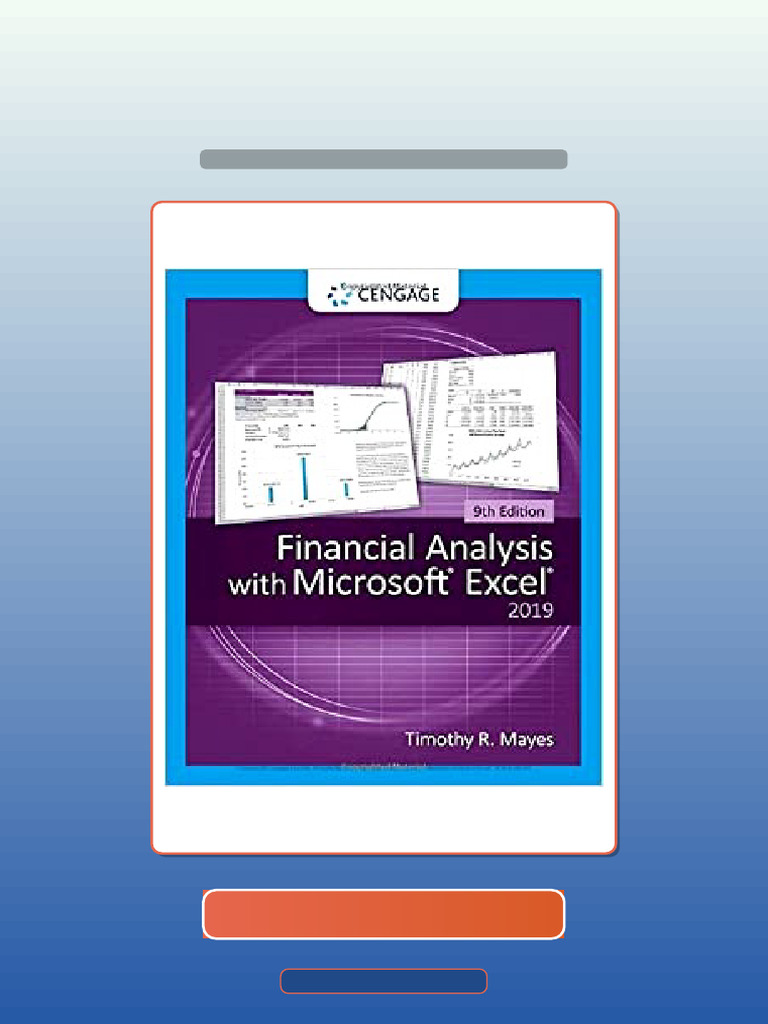 Financial Analysis With Microsoft Excel 9th Edition by Timothy R Mayes ...