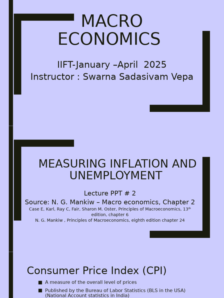 Measuring Inflation and Unemployment Ppt2 ME SEM 2 | PDF | Cost Of ...