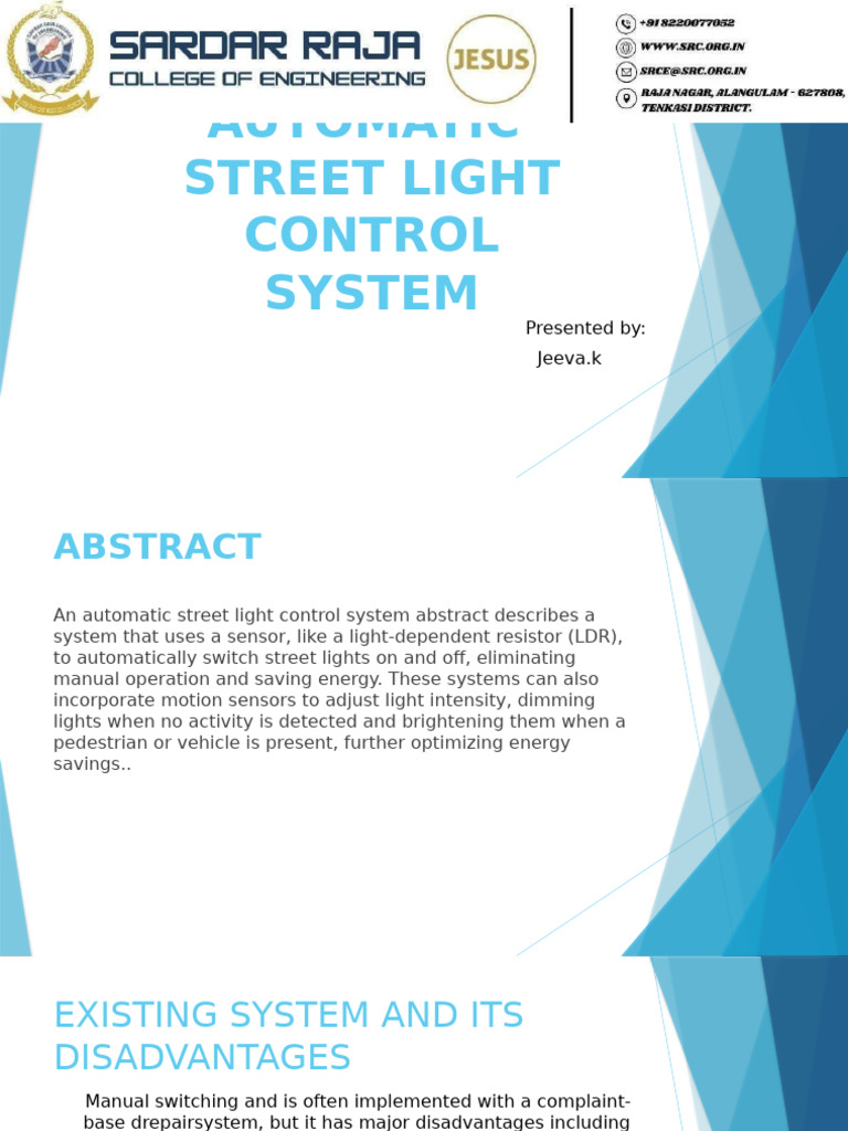Automatic Street Light Control System | PDF | Street Light | Sensor