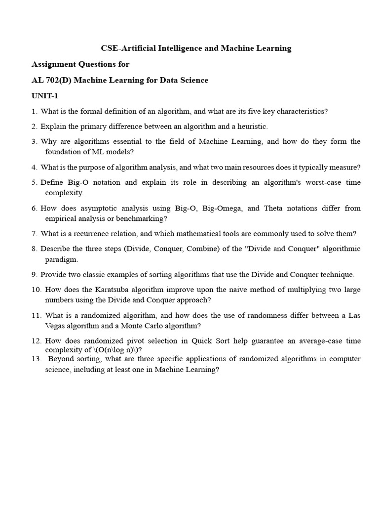 Machine Learning Algorithms and Concepts | PDF | Machine Learning ...