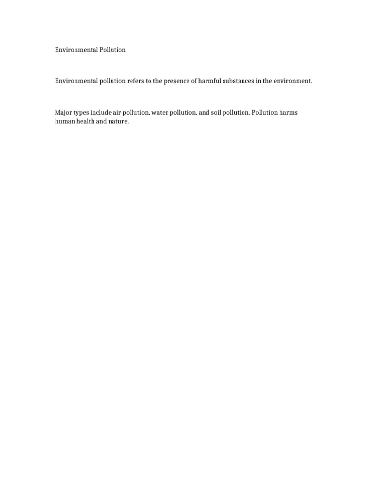Understanding Environmental Pollution | PDF