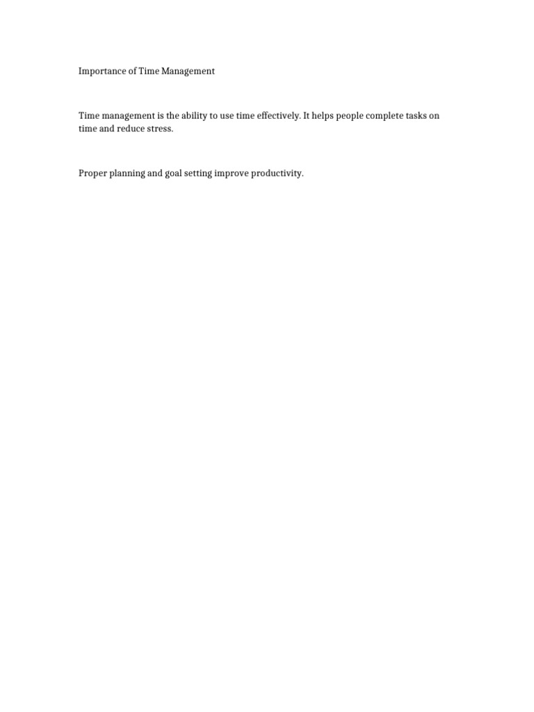 Mastering Time Management Skills | PDF