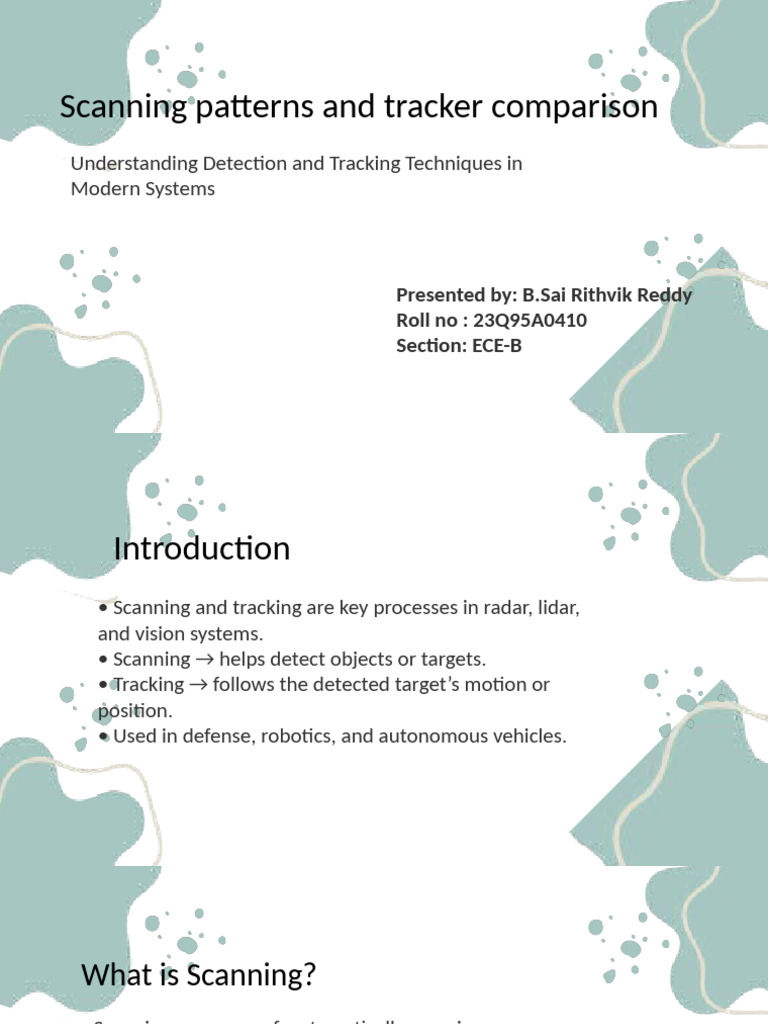 Scanning and Tracking Techniques Explained | PDF