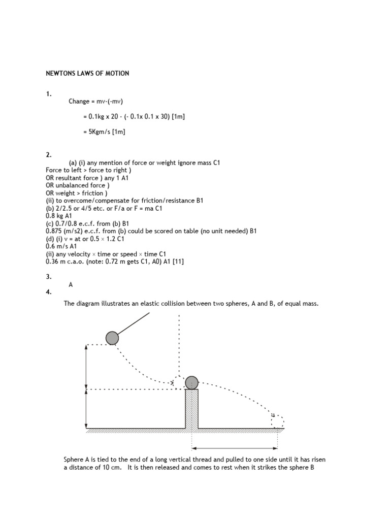 Newton's Laws of Motion Explained | PDF | Force | Momentum