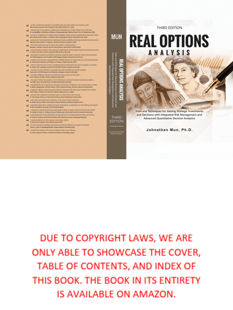 Real Options Analysis Overview | PDF | Option (Finance) | Risk