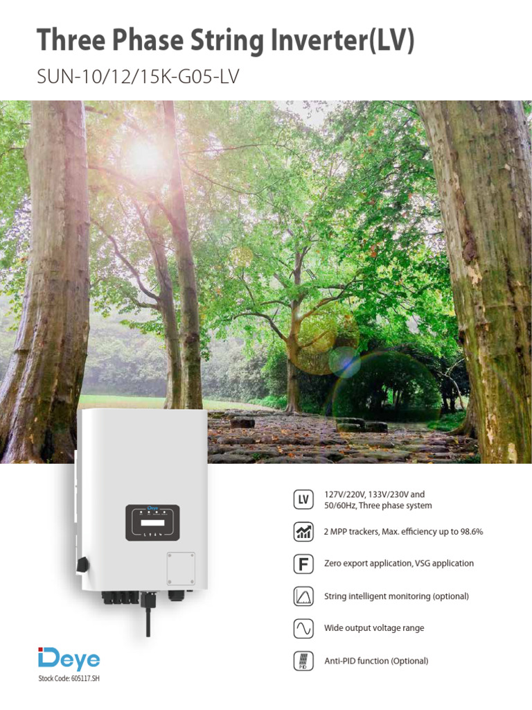Three Phase String Inverter Specifications | PDF | Mains Electricity ...