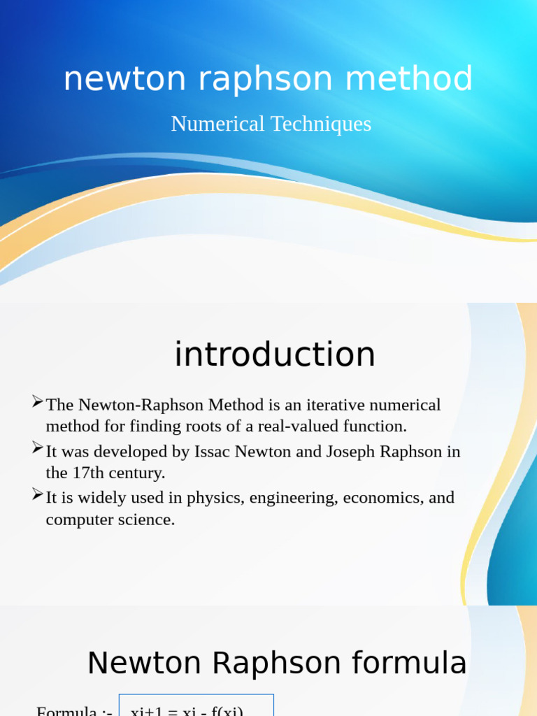 Newton-Raphson Method Explained | PDF | Computational Science | Algorithms