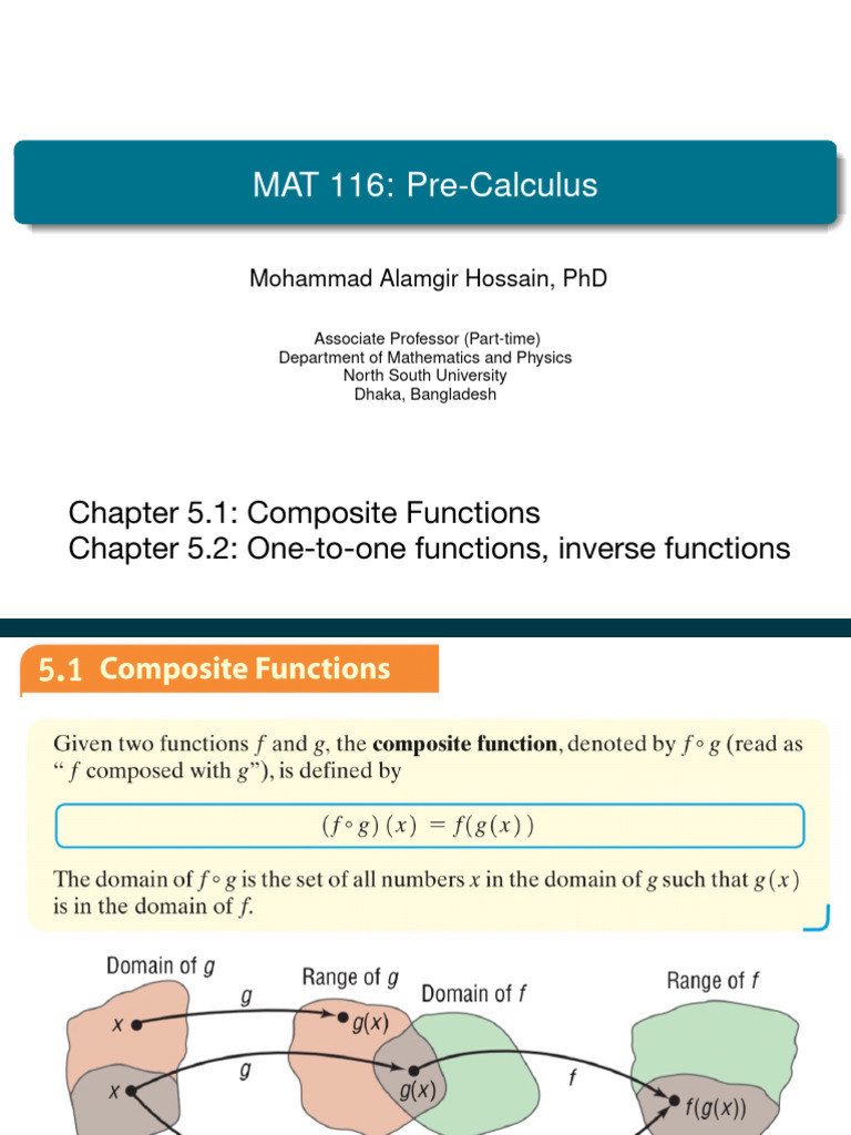Pre-Calculus: Composite & Inverse Functions | PDF