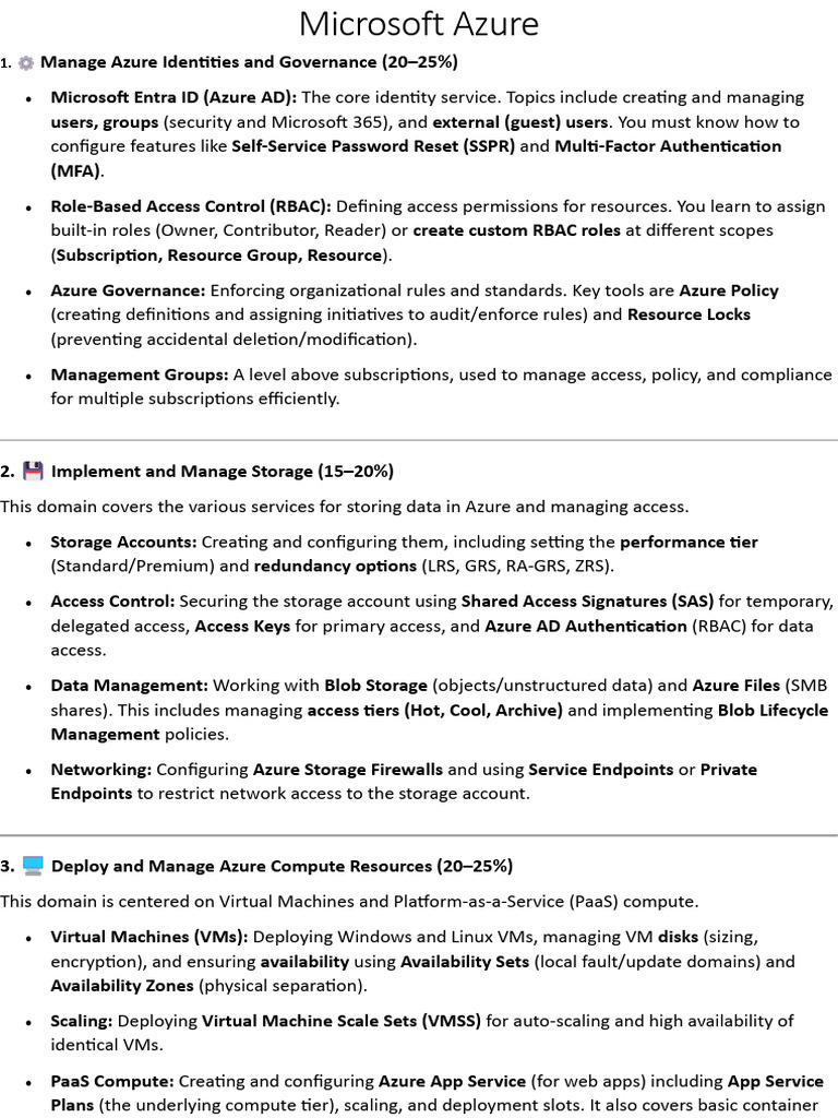 Microsoft Azure Identity and Resource Management | PDF | Virtual ...