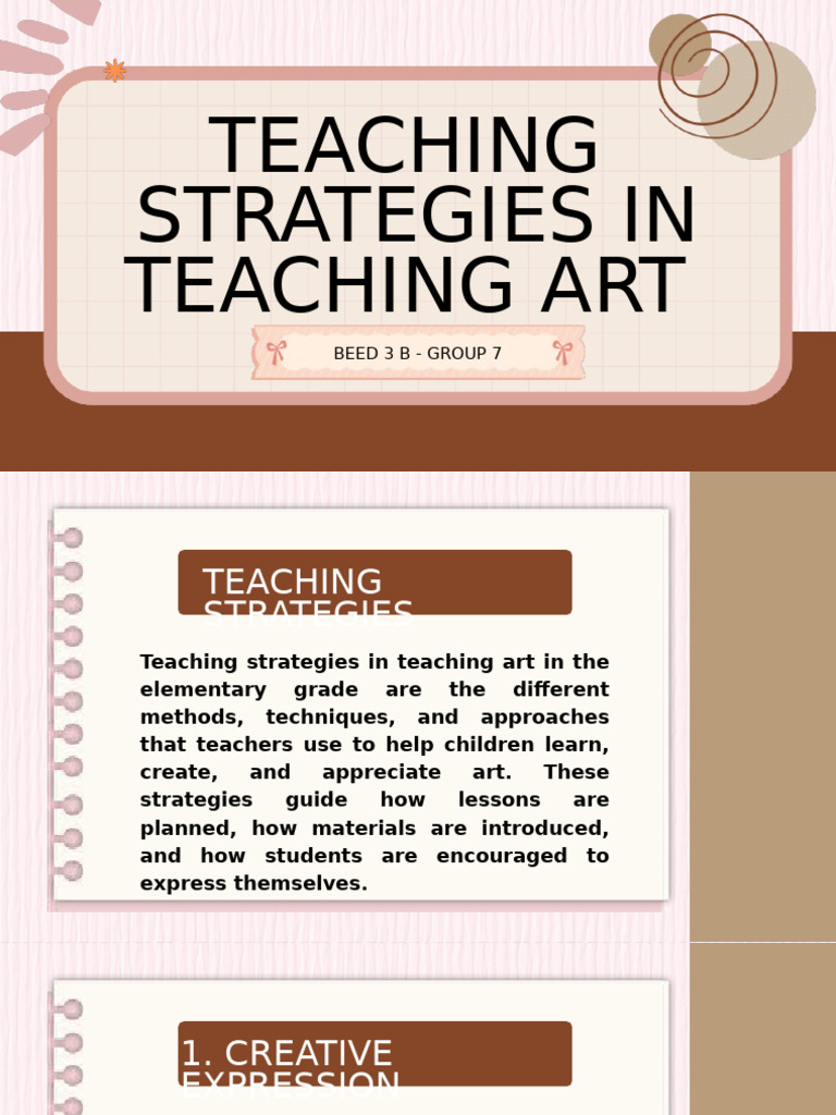 Effective Art Teaching Strategies | PDF | Teachers | Drawing