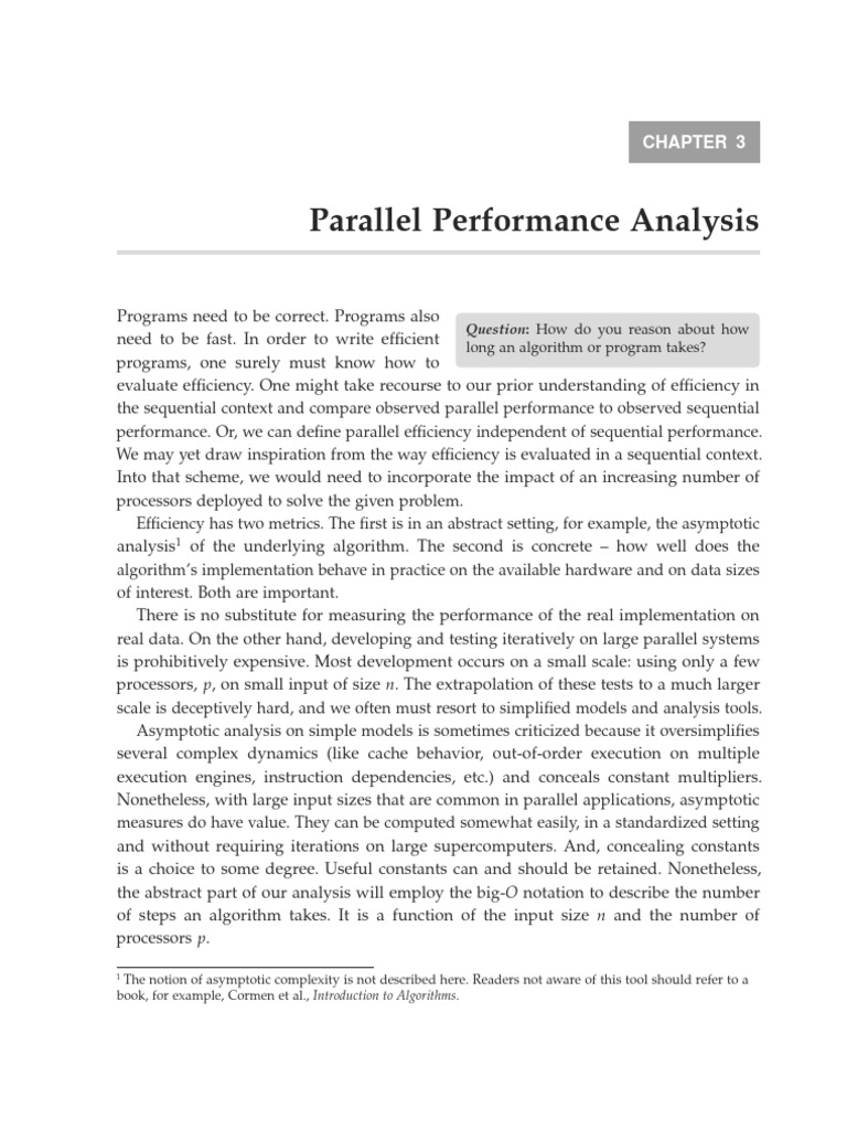 Parallel Performance Analysis Techniques | PDF | Parallel Computing ...