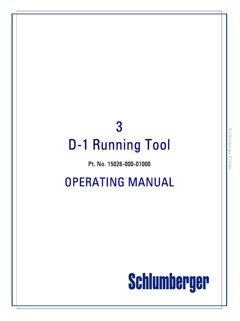 D-1 Running Tool Operating Manual | PDF | Mechanical Engineering