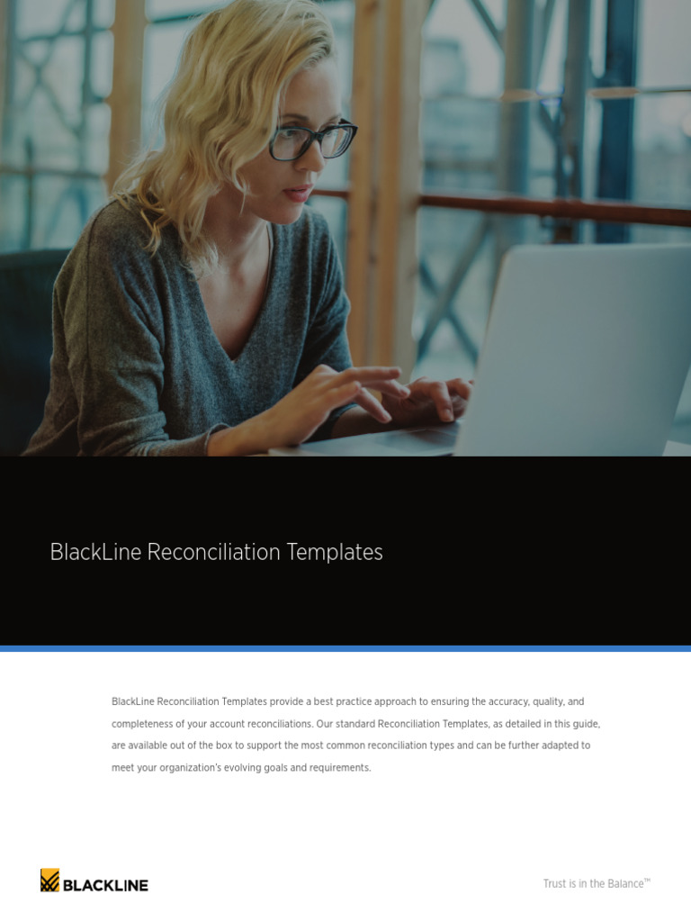 BlackLine Reconciliation Templates Guide | PDF | Banks | Debits And Credits