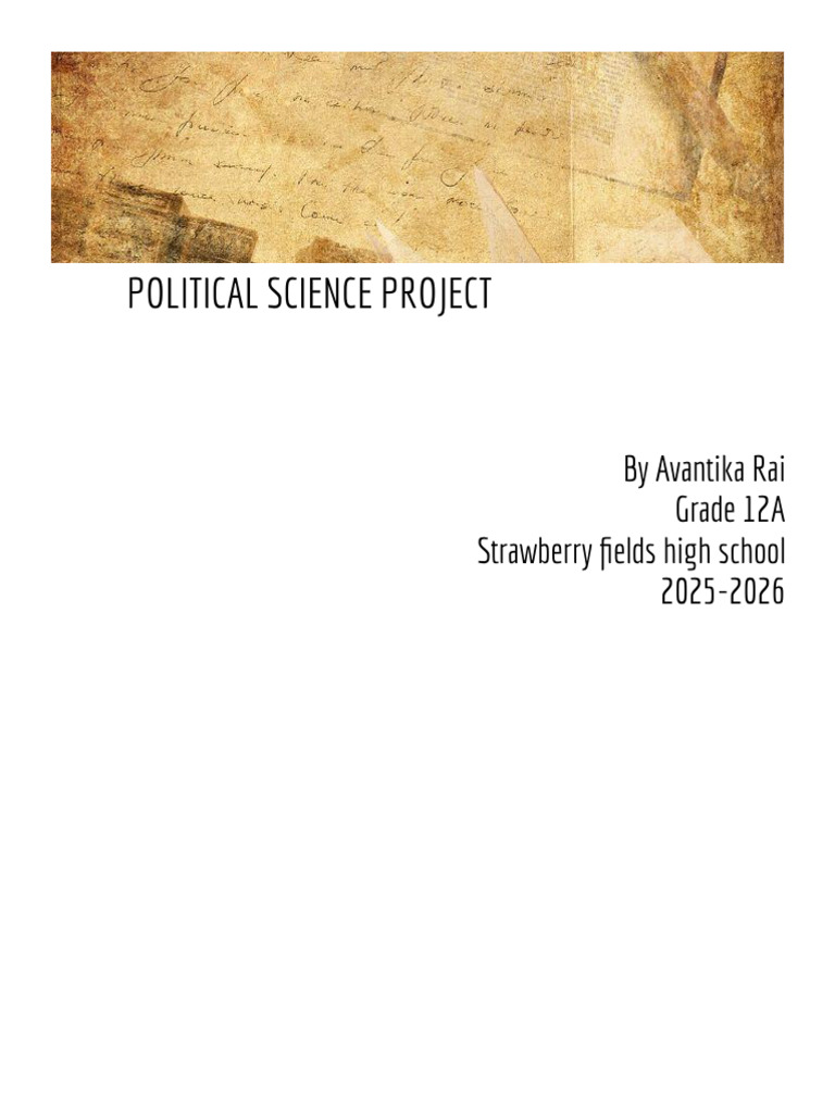 Political Science Project Final | PDF | U.S. Immigration And Customs ...