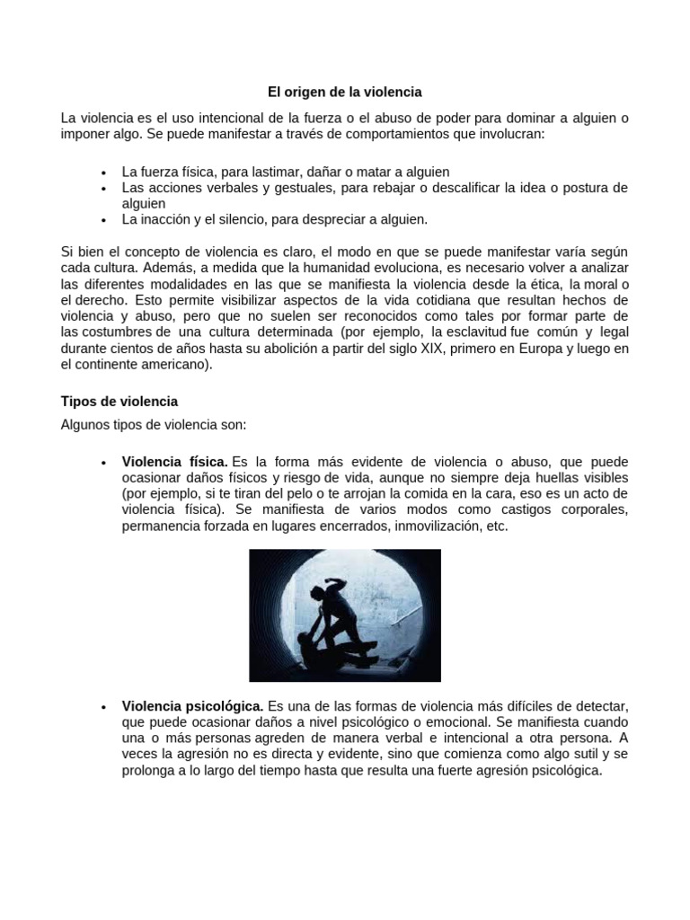 Tipos y causas de la violencia social | PDF | Violencia | Invasión