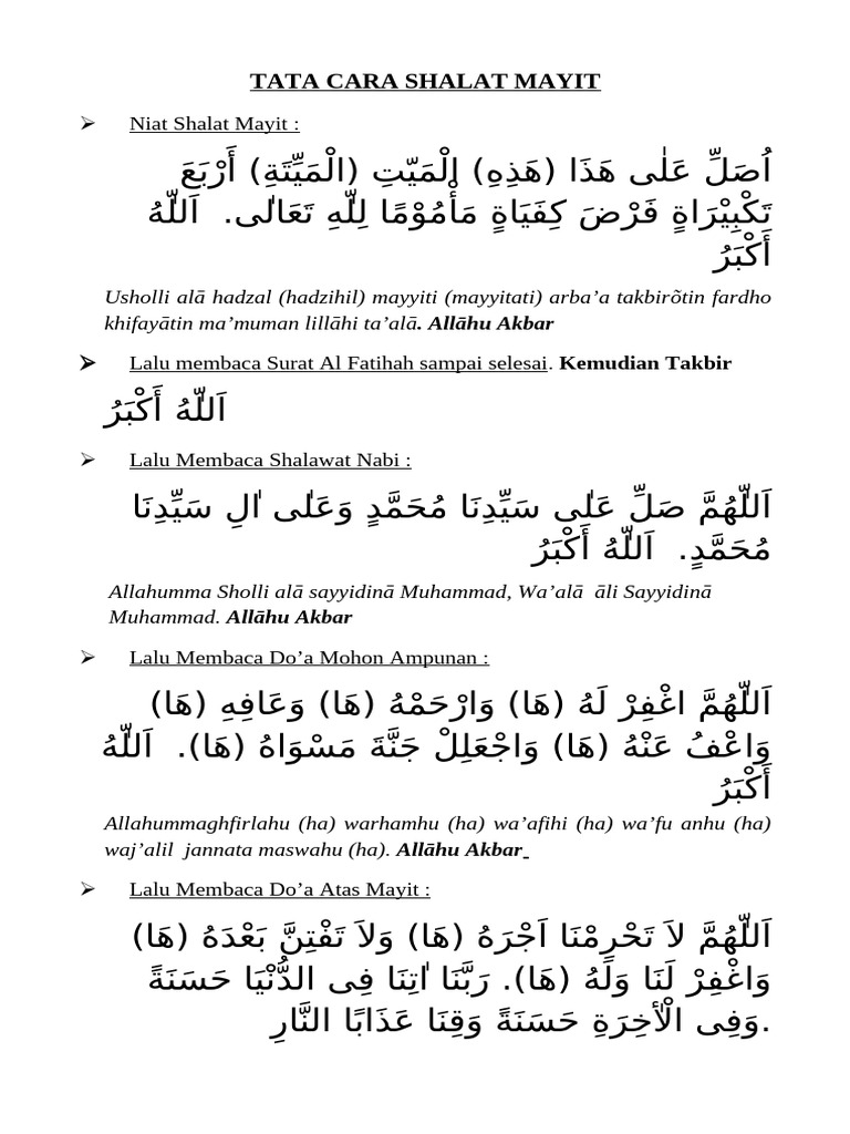 Tata Cara Shalat Mayit 2 | PDF