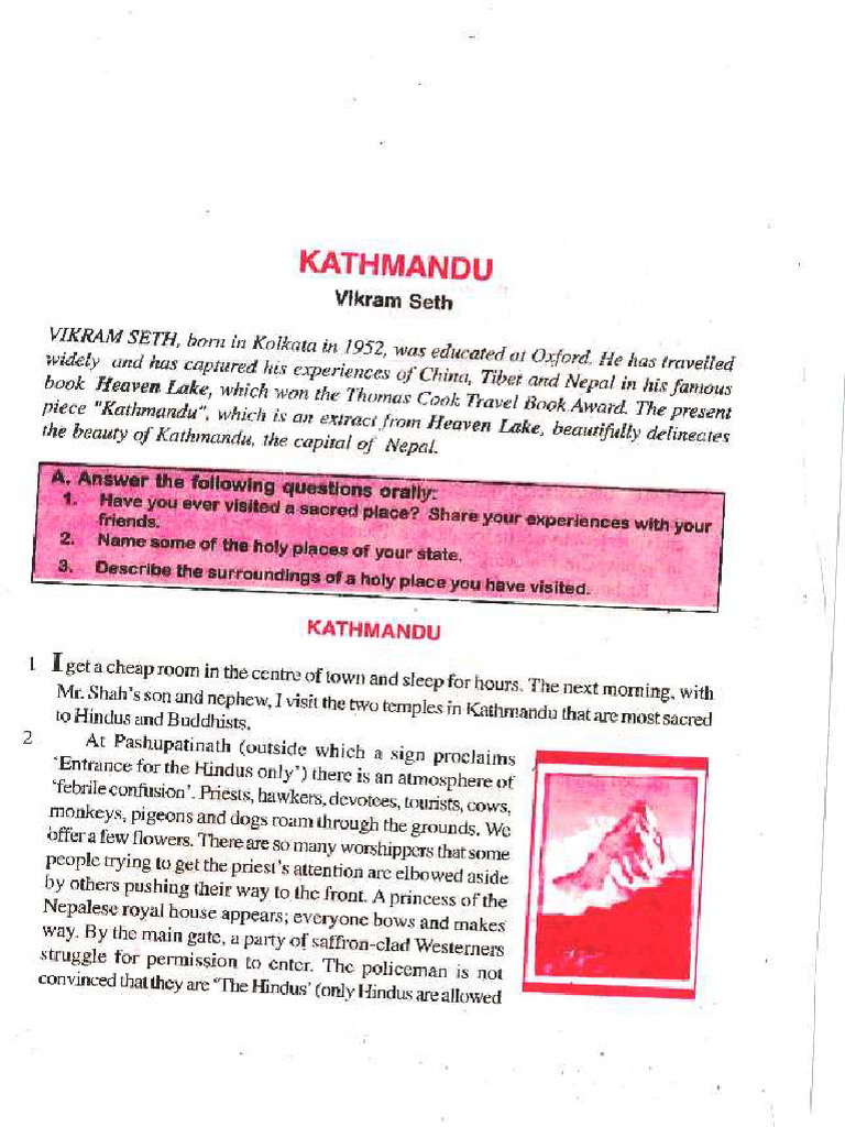 Class 9 Chapter 7 Panorama English Book Bihar Board | PDF
