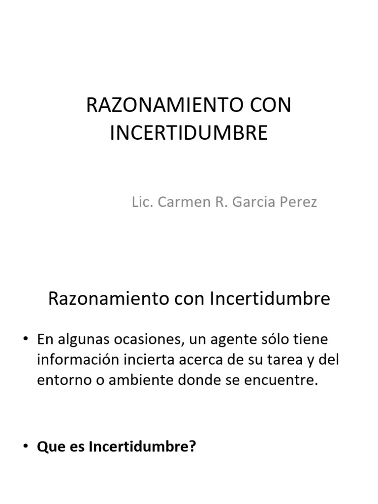 Raz Con Incertidumbre Parte I | PDF | Teoría de probabilidad | Probabilidad