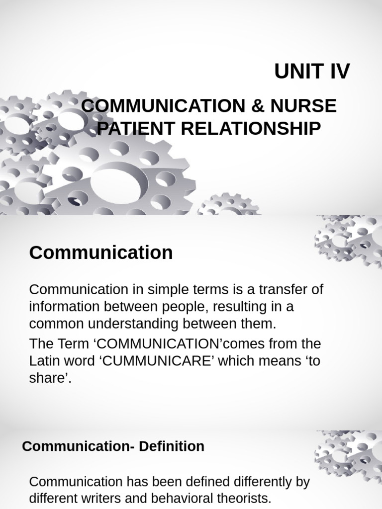 1764952167141_unit IV- Communication & Npr | PDF | Communication ...