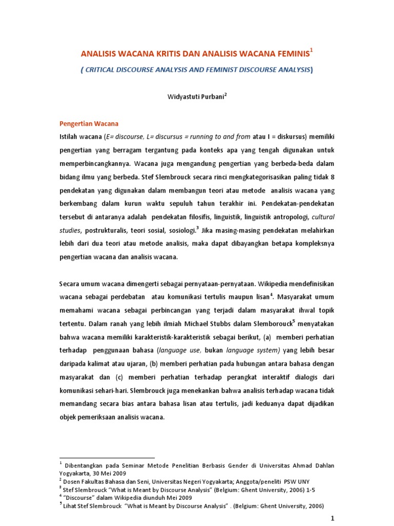 Analisis Wacana Kritis