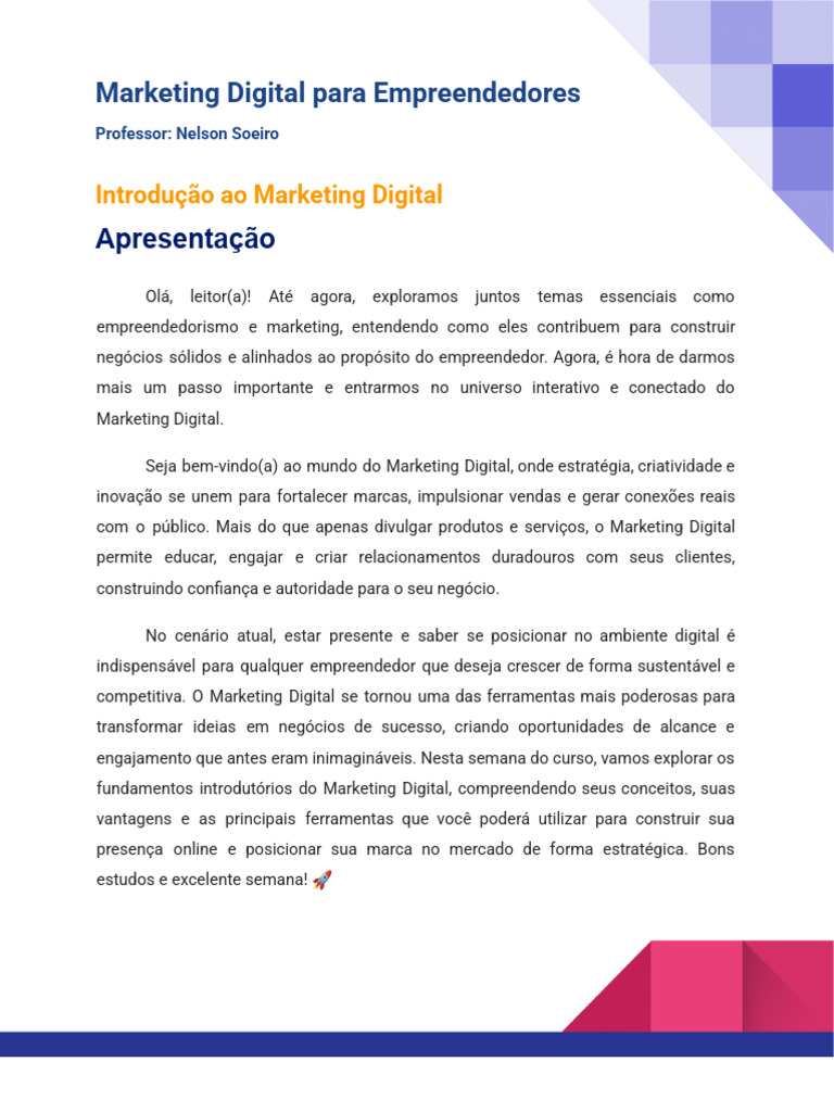 Fundamentos do Marketing Digital para Empreendedores | PDF | Marketing ...