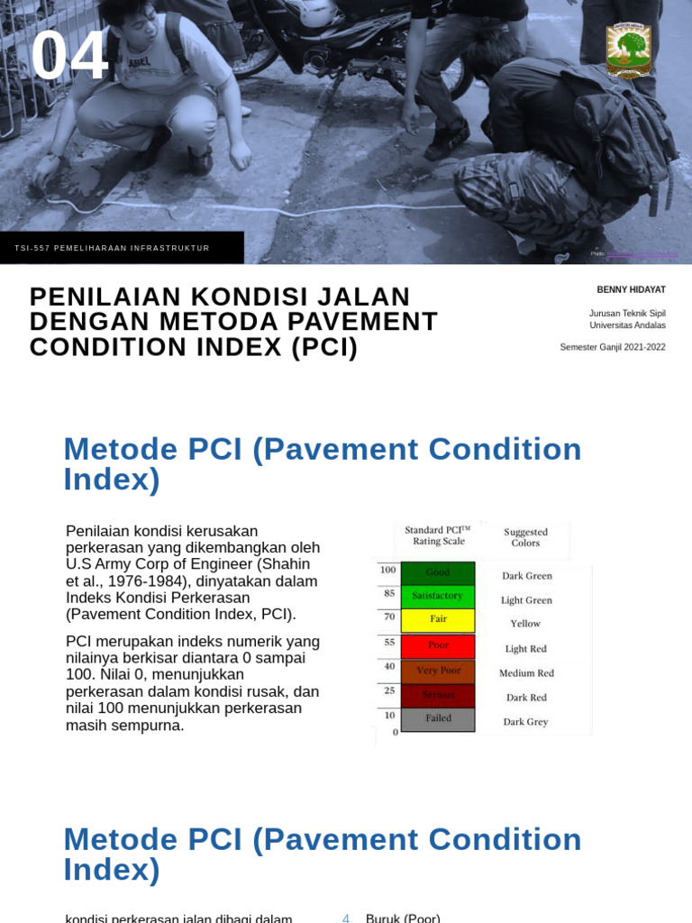 Penilaian Kondisi Jalan Metode PCI | PDF