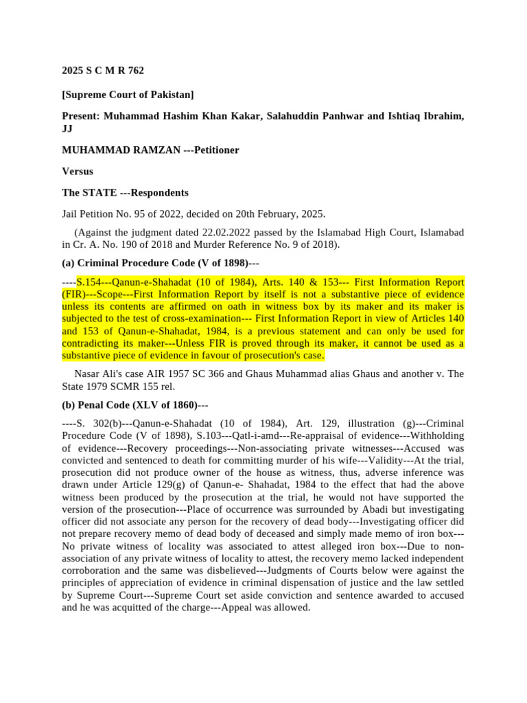 Supreme Court Ruling on Murder Case | PDF | Prosecutor | Witness