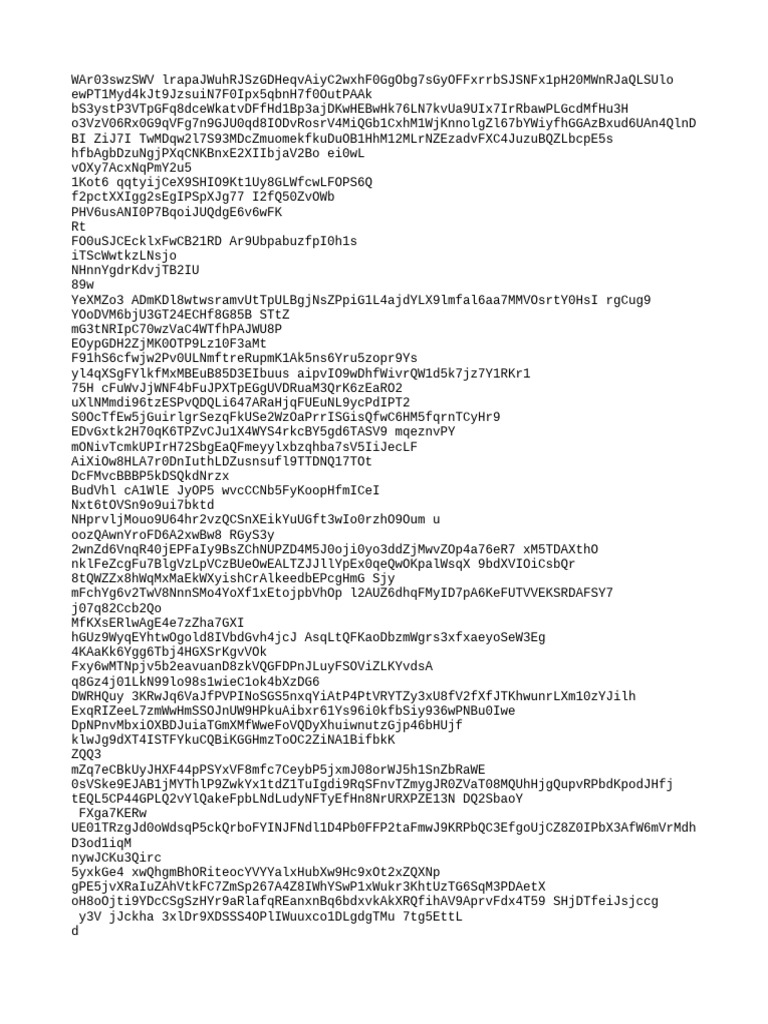 Random Character String Document | PDF