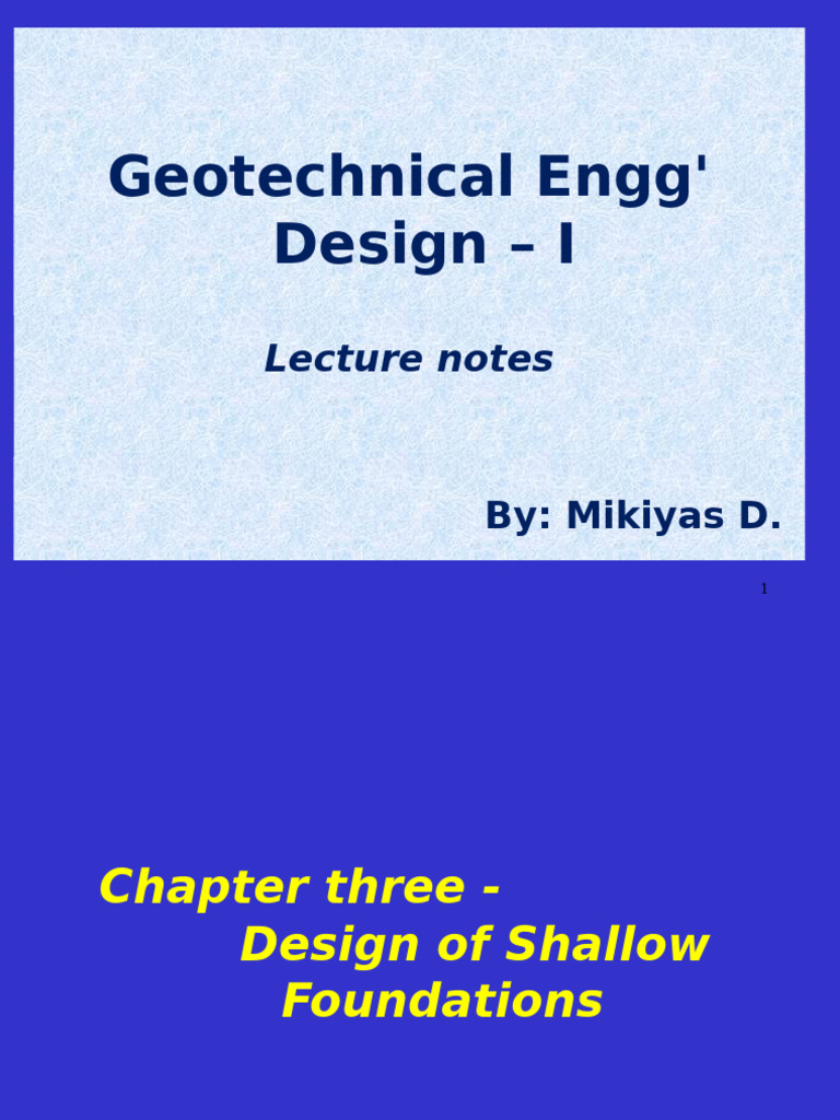 Shallow Foundation Design Principles | PDF | Mechanics | Mechanical ...