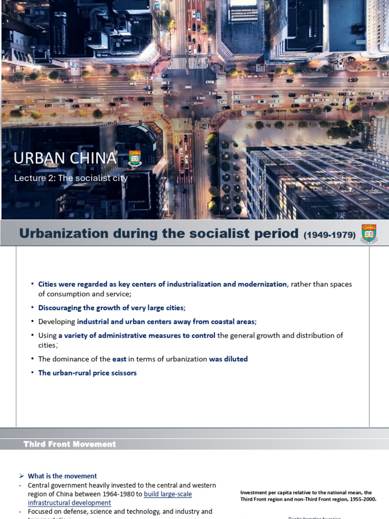 Socialist Urbanization in China (1949-1979) | PDF | China | World Politics