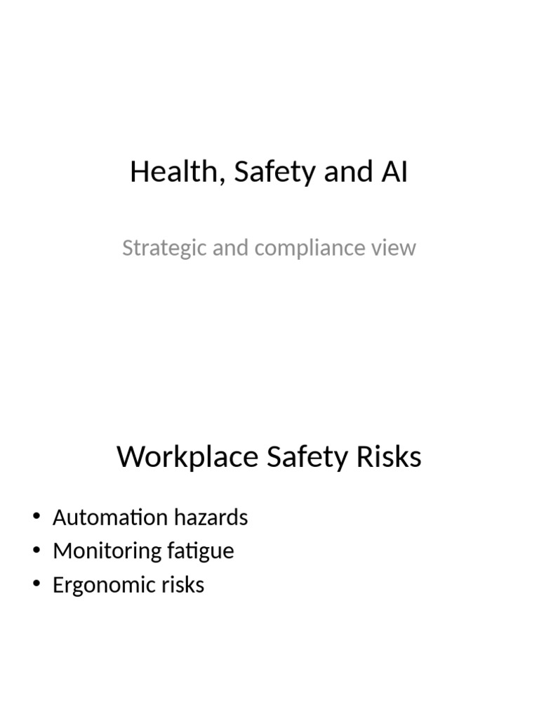 AI in Workplace Safety Management | PDF