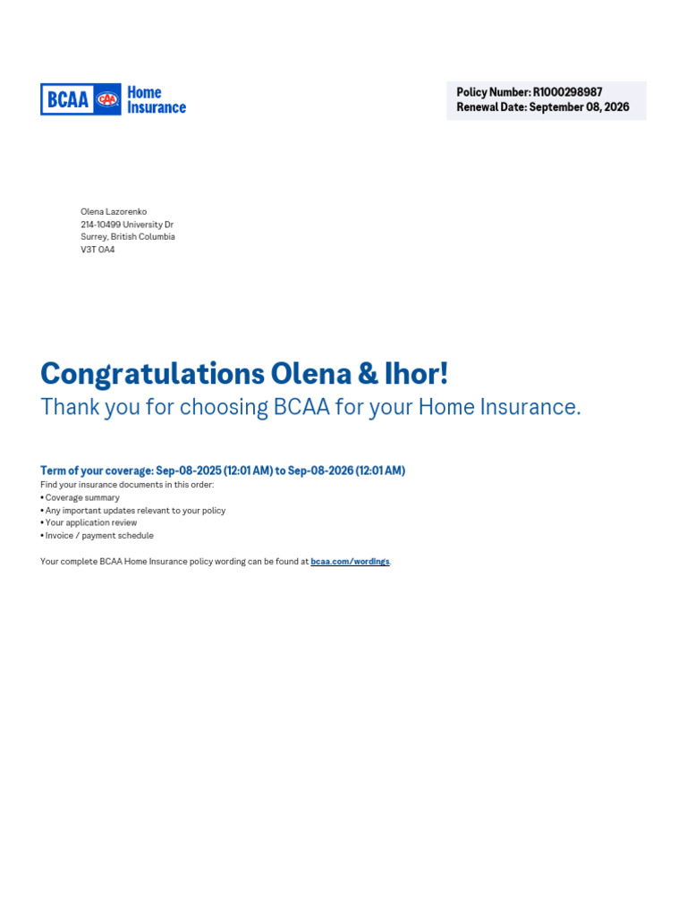 Congratulations Olena & Ihor!: Thank You For Choosing BCAA For Your ...