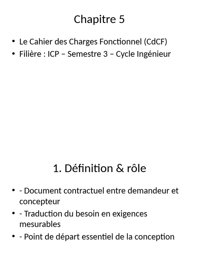 Guide du Cahier des Charges Fonctionnel | PDF