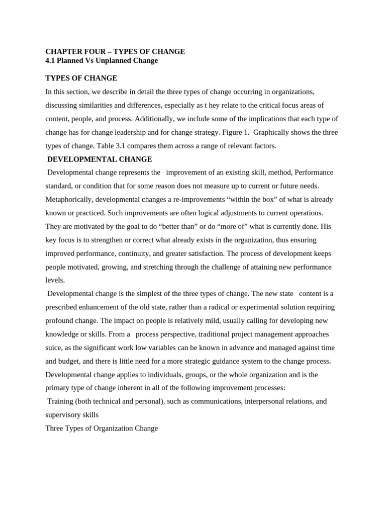 Types of Organizational Change Explained | PDF | Project Management ...