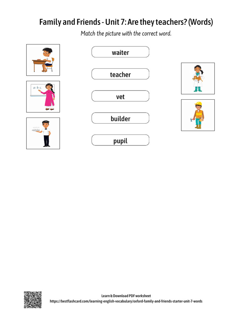 Family and Friends Unit 7 Vocabulary | PDF