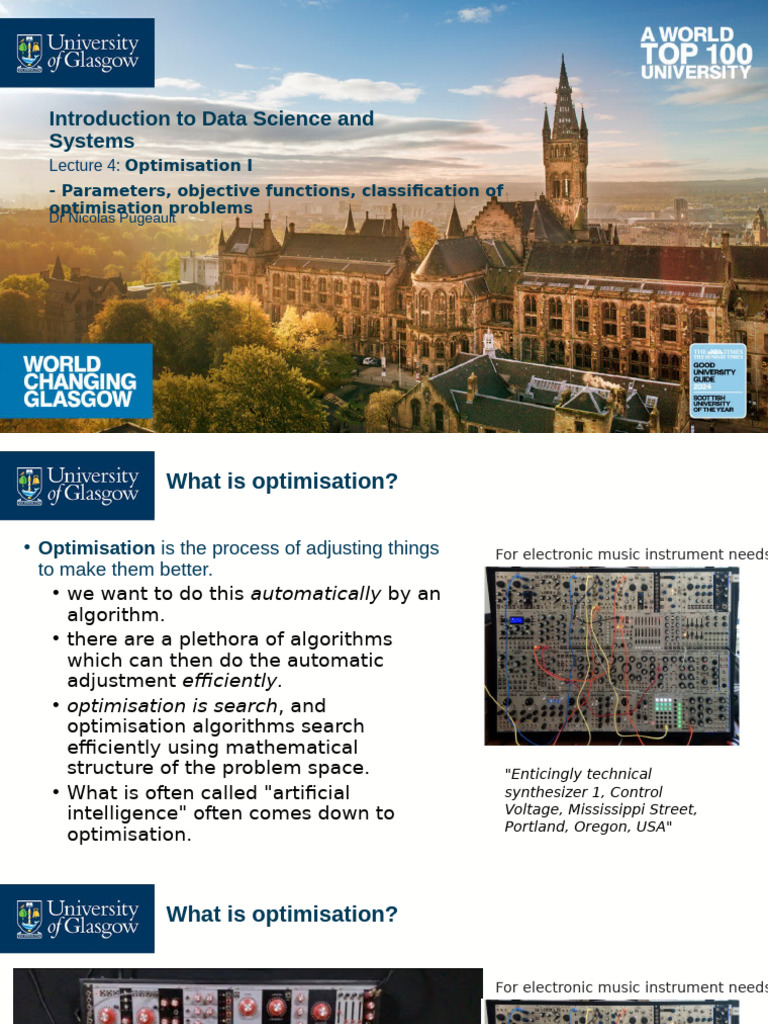 Understanding Optimisation in Data Science | PDF | Mathematical ...