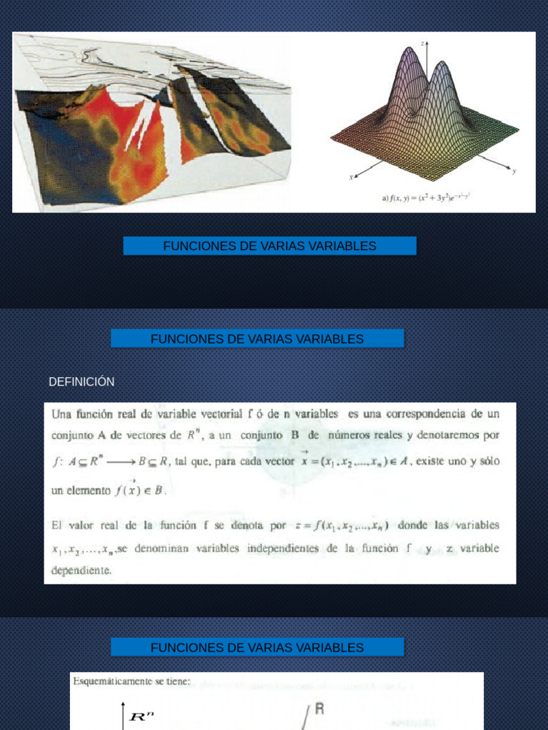 Funciones de Varias Variables: Definición y Ejemplos | PDF | Función ...