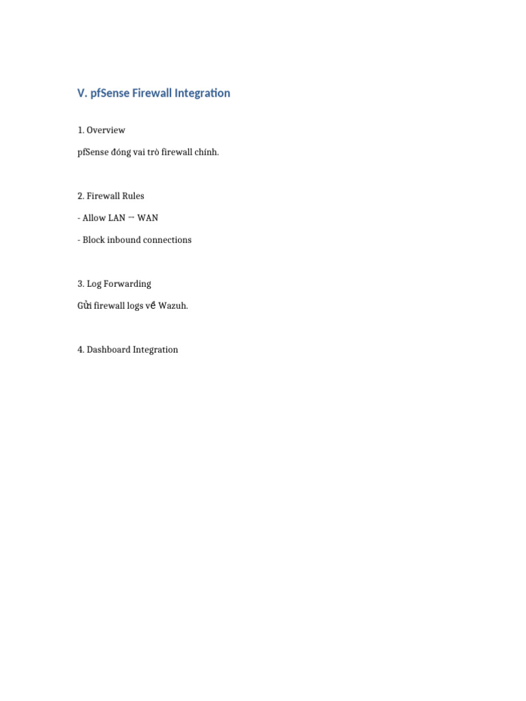 05 PfSense Firewall Integration | PDF