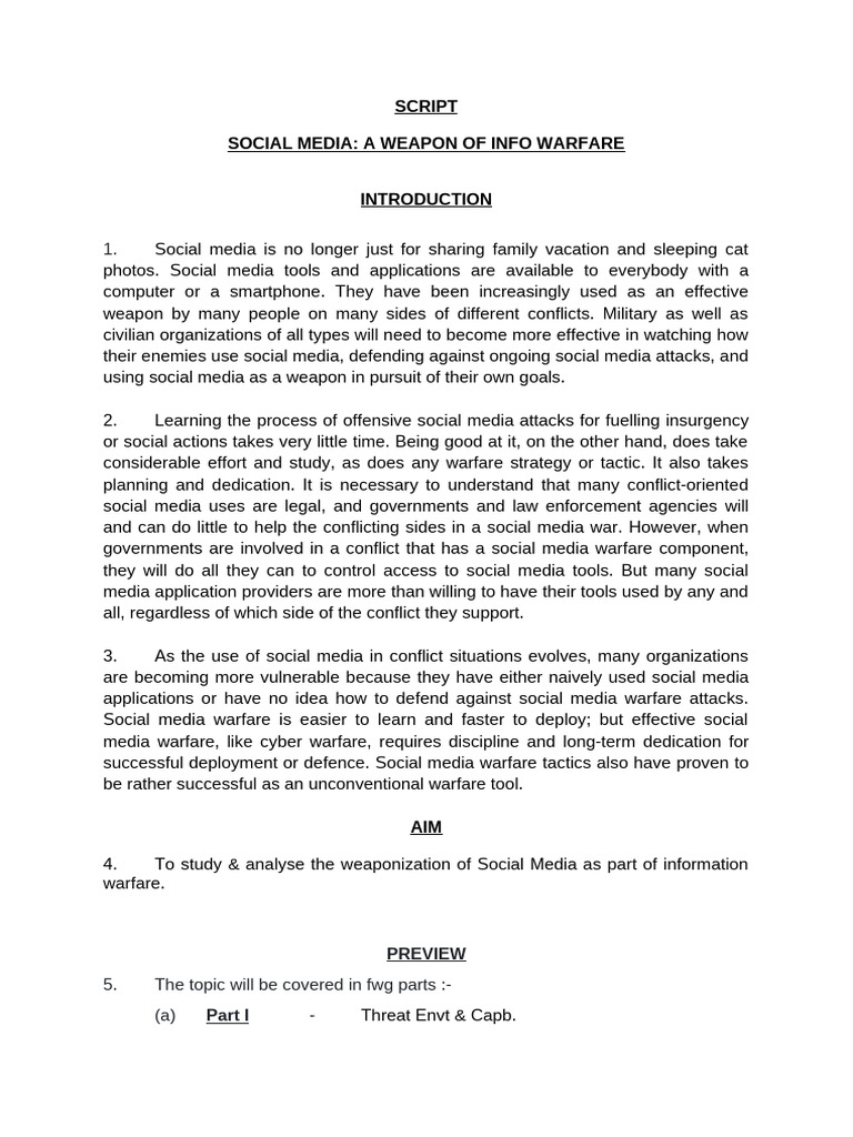 Social Media in Information Warfare | PDF | Social Media | Popular ...