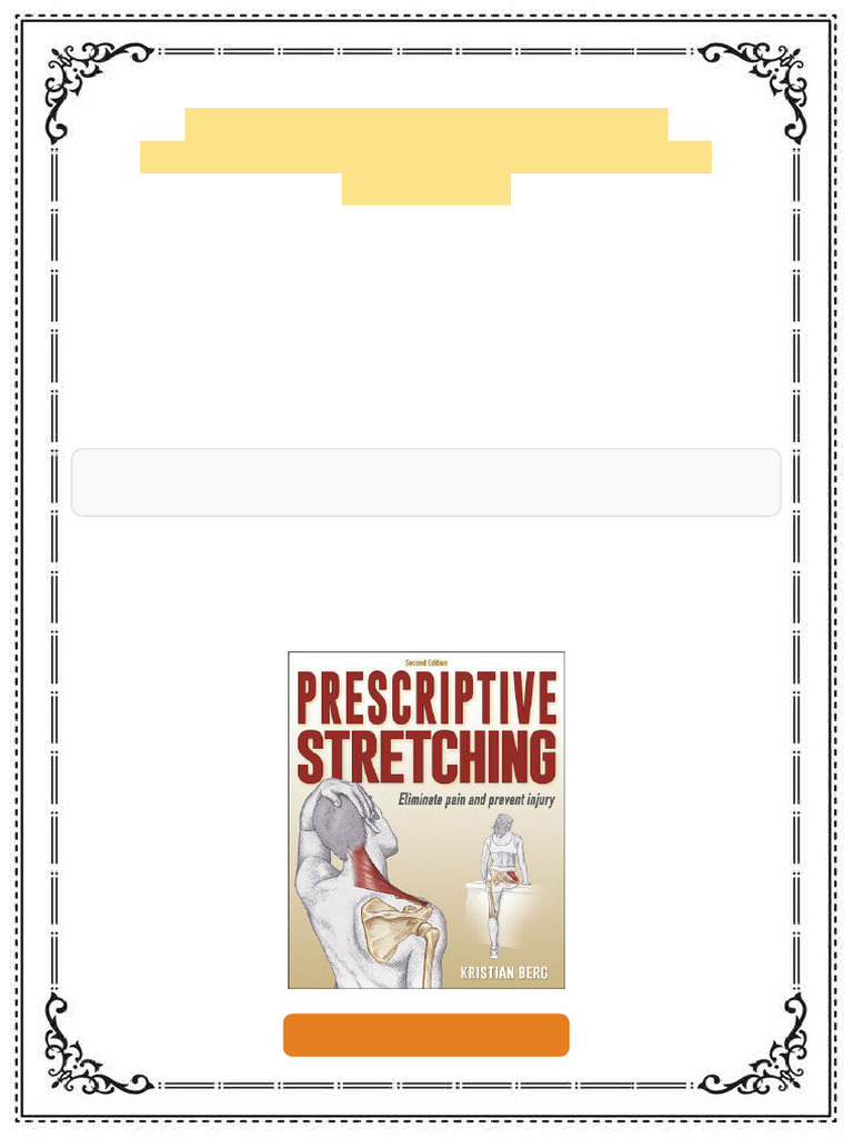 Prescriptive Stretching 2nd Edition Kristian Berg Ebook Learning ...