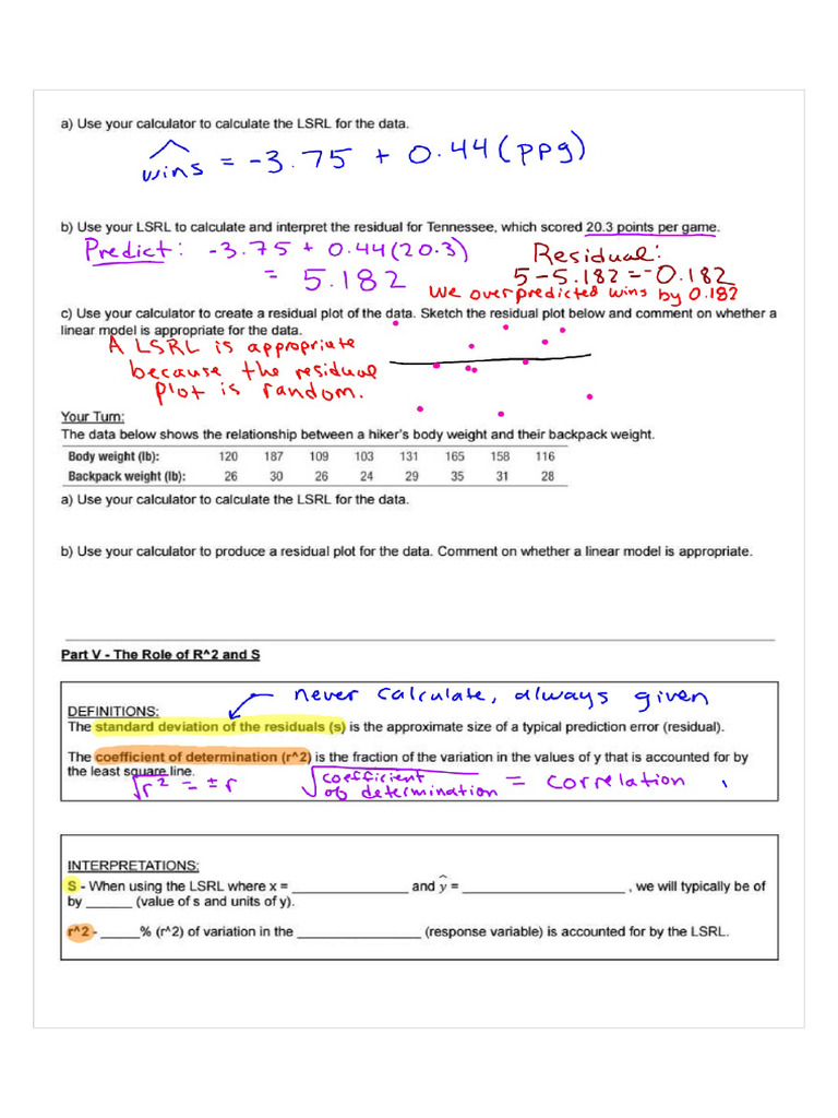 Part+5+KEY +R Squared+&+S | PDF