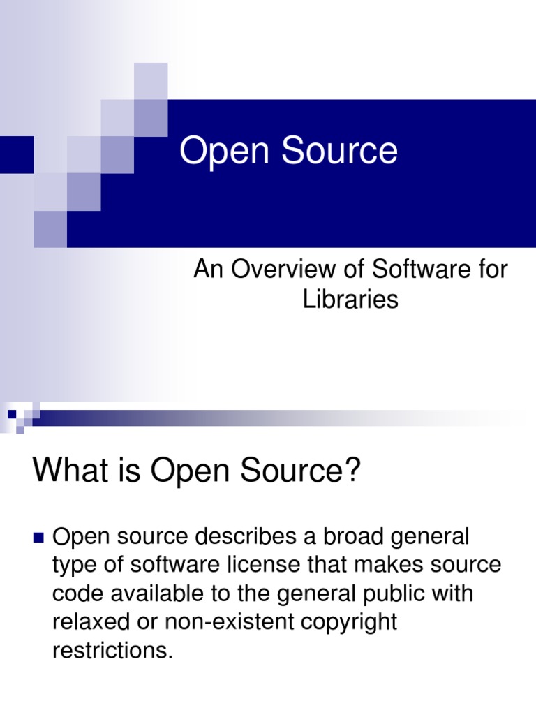Open | PDF | Source Code | Free Software