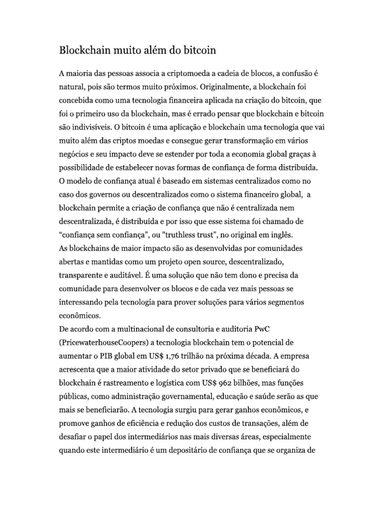 Blockchain Bitcoin | PDF