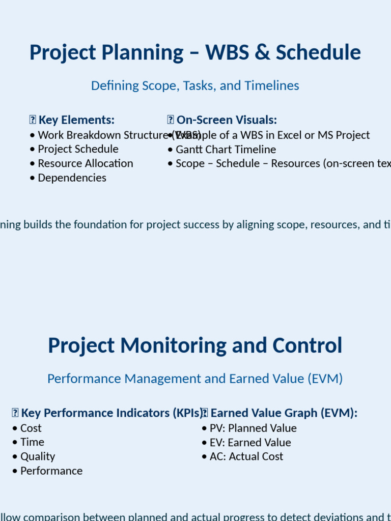 WBS and Schedule for Project Success | PDF